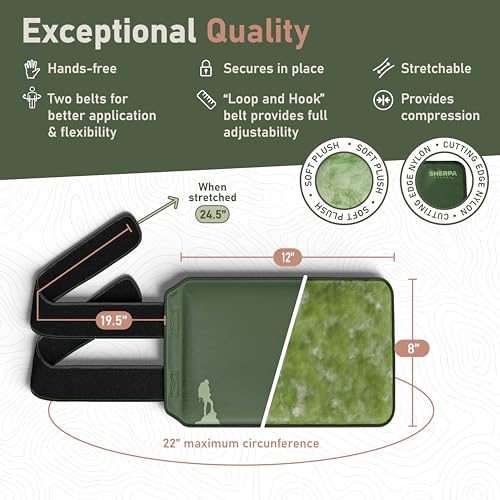 Medium Gel Ice Packs for Injuries Reusable Wrap with Straps - Hot and Cold Pack for Pain Relief, Tennis Elbow, Ankle, Foot, Hand - 8" x 12" - Green - size: Medium, style: Green