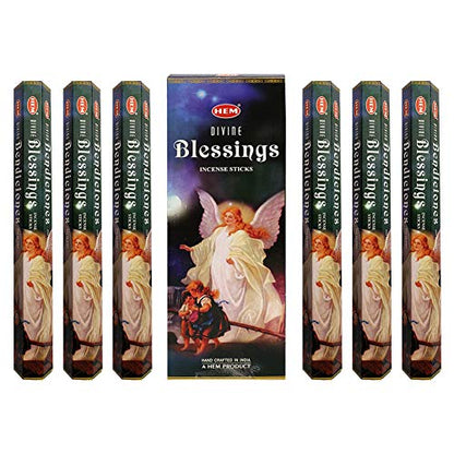 Divine Blessings Incense Sticks and Incense Stick Holder Bundle Insence Insense Hem Incense Sticks - color: Divine Blessings