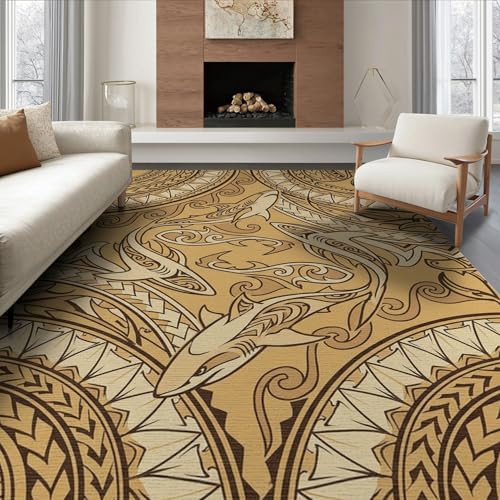 6'x9' Washable Abstract Geometric Area Rug, Beige Foldable Non-Slip Large Carpet Foldable Easy Care Carpet for Queen Size Bedroom, Under Bed, Master Bedroom | Ref:2067659 - color: Beige/Pattern 17, size: 6' x 9' (Rectangular)