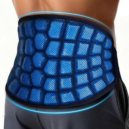 Hilph 2 Hours Long Lasting Ice Pack for Back Pain Relief - Large Cold Pack Wrap with Ice Grid Design for Lower Back, Reusable Cold Compress for Waist, Lower Lumbar, Sciatica, Tailbone, 15.2'' x 9.3''