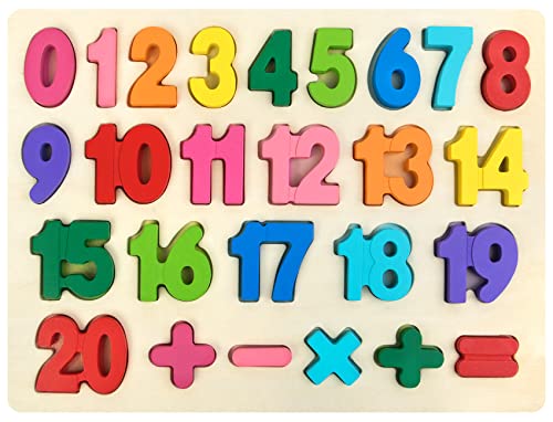 Attmu Number Puzzle Wooden Puzzles for Toddlers Toy - style: B