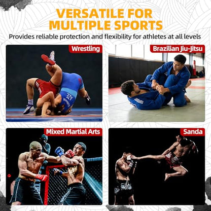 Wrestling Protective Gear Set for Youth & Adults – Adjustable Headgear with Knee Pads, 11 Hole Design for Breathable and Shock-Absorbent, Includes Carry Bag for Convenience - size: Small