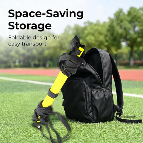 20ft Agility Ladder Training Ladder Speed | Speed Ladder for Soccer, 12 Adjustable Rungs, Durable, Carry Bag & Straps, Yellow, Footwork Training for Athletes - color: 1 Pack-Yellow