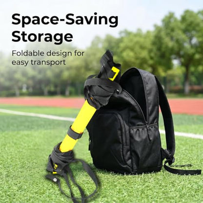 20ft Agility Ladder Training Ladder Speed | Speed Ladder for Soccer, 12 Adjustable Rungs, Durable, Carry Bag & Straps, Yellow, Footwork Training for Athletes - color: 2 Pack-Yellow