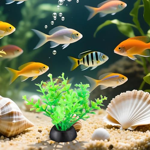 Garneck 40 Pack Fish Tank Decorations Small Artificial Aquarium Plants: Plastic Water Grass Mixed Styles for Small Aquarium Decor Betta Tank Accessories Fake Plants for Bowl Desktop