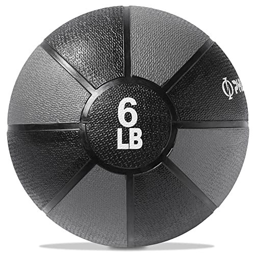 Philosophy Gym Medicine Ball - Weighted Fitness Non-Slip Ball - style: 6 LB