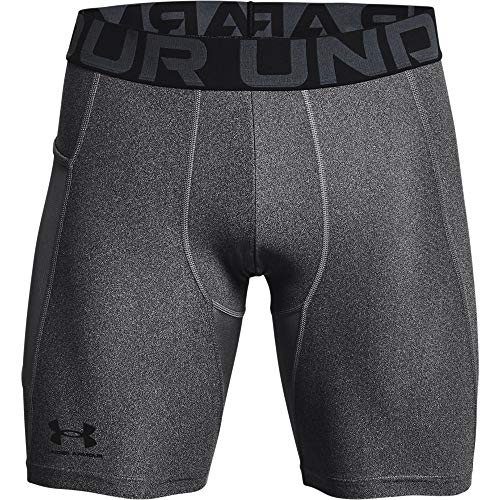 Under Armour Men's Armour Heatgear Compression Shorts - color: Carbon Heather (090)/Black, size: X-Small