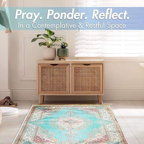 Sacred Artisans Prayer Rug with Super Soft Touch for Men and Women | Prayer Mat and Meditation Mat for Home Travel & Gift (Istanbul - Non Padded) - color: Istanbul - Non Padded