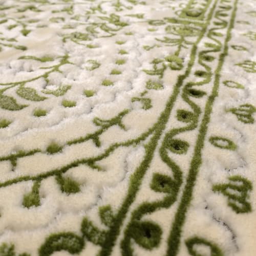 Velvet Muslim Prayer Rug Set with 99 Beads - Green - color: Green