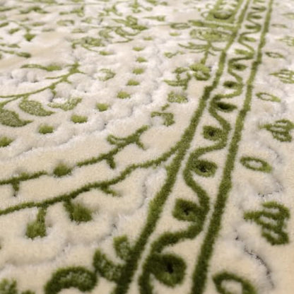Velvet Muslim Prayer Rug Set with 99 Beads - Green - color: Green