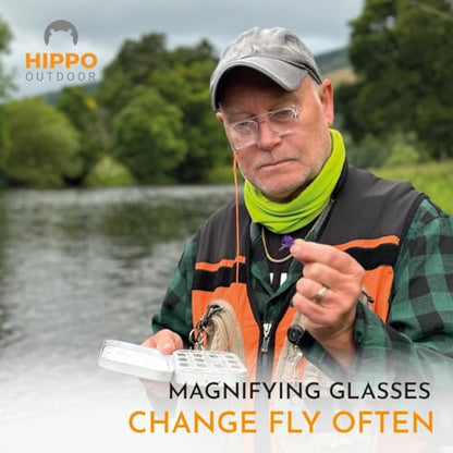 Fly Fishing Sport Glasses for easy exchange fly - style: Magnet Release - Orange