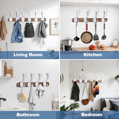 Wall Hooks for Hanging, 20-Pack Heavy Duty Metal Coat Hooks, for Living Room, Bathroom, Kitchen, Bedroom for Towel, Hat, Key, Closet, Bag (White) - color: 20pack-White