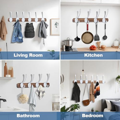 Wall Hooks for Hanging, 20-Pack Heavy Duty Metal Coat Hooks, for Living Room, Bathroom, Kitchen, Bedroom for Towel, Hat, Key, Closet, Bag (White) - color: 20pack-White