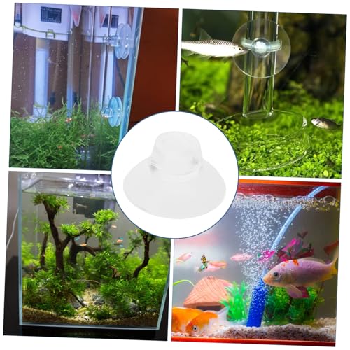 GALPADA 50pcs Aquarium Feeder Cups Transparent Fish Tank Suckers for Easy Installation Secure Feeding of Shrimp and Fish for Aquatic Environments - size: 2.60X2.60X1.50CM