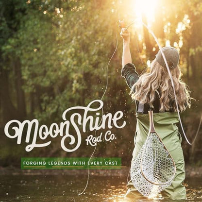 Moonshine Rod Company Fly Fishing Rod with Carrying Case and Extra Rod Tip - size: 7WT- 9', style: Freshwater Fishing