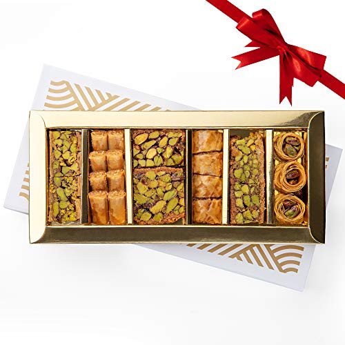 Anabtawi Middle Eastern Sweets - 21-Piece Assorted Baklava, Pistachio and Almond Pastry - Traditional Arabic Baklava Gift Box - No Preservatives, No Additives - Gourmet Baklava Pastry Boxes - 180g - size: 6.3 Ounce (Pack of 1)