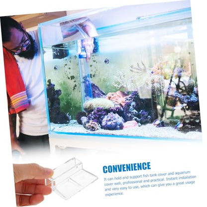 TOYANDONA 4pcs Sturdy Aquarium Lid Holders Easy to Install Fish Tank Cover Bracket for Tanks Acrylic Support Racks for Aquariums