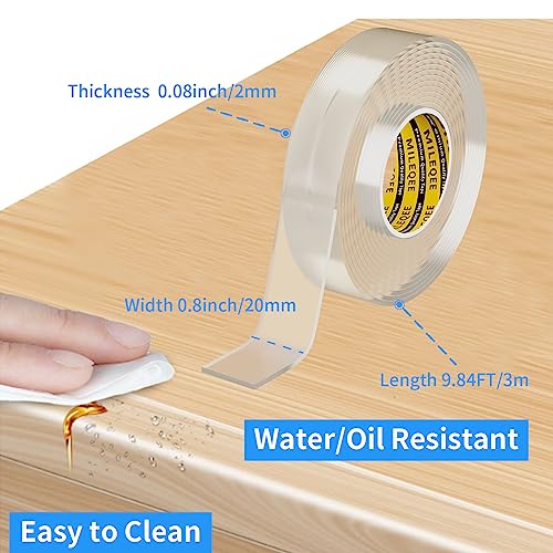 Clear Edge Protector Strip,1 Pack x 0.8in x 9.84FT | Sharp Edge Wrap Cover Tape, Self Adhesive Protective Bumper Guards for Cabinet Door Desk Bed Furniture Waterproof - size: 1 Pack x 0.8in x 9.84FT