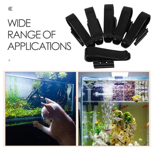 6pcs Aquarium Water Pipe Clamps Plastic Hose Clips Multi-piece Set for Fish Tank Water Pipe Fixing Easy Operation Sturdy Aquarium Accessories