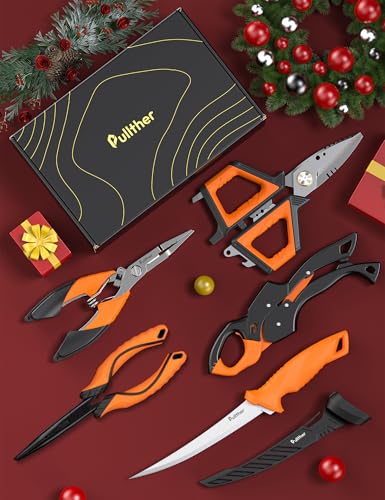 Fishing Tool Kit,Fishing Gear for Fly Fishing, Ice Fishing - color: 5PC+Orange
