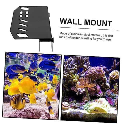 HANABASS Aquarium Tool Organizer Holder for Scissors Tweezers Wall-Mounted Storage Rack for Aquatic Plant Maintenance Efficient Fish Tank Tool Management