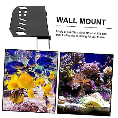 HANABASS Aquarium Tool Organizer Holder for Scissors Tweezers Wall-Mounted Storage Rack for Aquatic Plant Maintenance Efficient Fish Tank Tool Management
