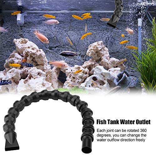TOPINCN Aquarium Long Water Outlet Nozzle, Flexible 360 Degree Rotatable Duckbill Water Outlet Nozzle Pipe End Outflow Pump End Plumbing Fitting(Large Duckbill Nozzle)
