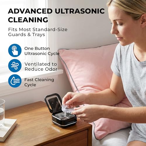 RePod Mouth Guard Ultrasonic Retainer Cleaner Case | Portable Ventilated Travel Denture Case | Ultrasonic Cleaner Storage for Nightguards, Dental Trays, Aligner And Retainer Cleaner Pod
