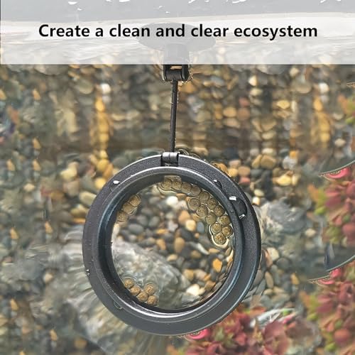 FREESEA Fish Feeding Ring for Aquarium: Round Floating Food Rings for Betta Turtle Tank - size: Round