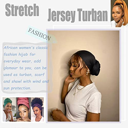 ZRQ 5 Pieces Solid Color Multicolor Combination Stretch Hijab Extra Long Scarf Jersey Turban Fashion Head Scarf Soft Head Wraps for Women (Black,Camel,Coffee,Army Green,Turmeric) - color: Black,Camel,Coffee,Army Green,Turmeric