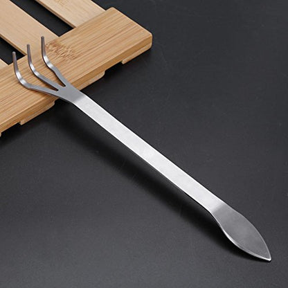 Stainless Steel 3 Prong Root Rake Pick Set, Bonsai Tool Root Pick Rake Gardening Tools
