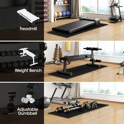 Stepwaver Walking Pad Treadmill Mat for Carpet - 55.1"x23.6",0.2" | 5mm Foldable Walking Pad mat for Hardwood Floors, Floor Protection Mats for Bike, Elliptical, Treadmill
