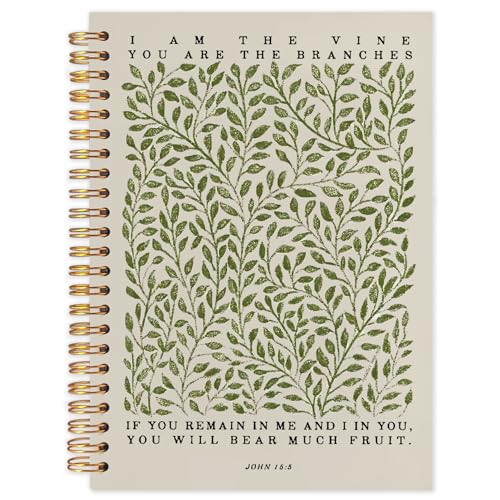 Likjad Christian Spiral Notebook Journal 5.5x8.3, Botanical Bible Scripture Journals for Writing, Religious Christian Gifts for Women, Bible Verse Hardcover Notebooks for Note Taking - color: Botanical Bible