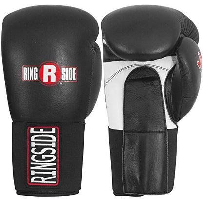 Ringside IMF Tech Hook and Loop Boxing Training Sparring Gloves - color: Black, size: 16-Ounces