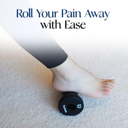 Tumaz Foot Roller for Deep Tissue Massage & Reflexology | Ergonomic Roller | Deep Tissue Massage | Reflexology | Portable Design | Ideal for Foot Recovery - color: Black