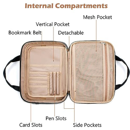 Aplufine Large Bible Case for Women-Bible Covers-Bible Carrying Case-Book Bags and Totes for Women with Detachable Shoulder Strap, Bible Gift