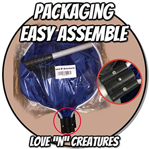 Love "N" Creatures Japanese Koi Sock Aquarium Kit for Medium to Large Fish – Holds Water – Long Knotless Netting Deep Soft Mesh Basket - Spawning, Breeding, Care & Transfer Accessories