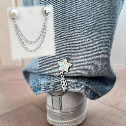 Magnet Clothing Pins, Strong Alloy Fastening, Adjustable Chain Design, Multi-Function Magnetic Clothing Clips,Pinless Brooch Chain Magnetic Buttons,for Hijab, Loose T-Shirt Hems, Sleeves, Pants Hems - color: style3, size: One size