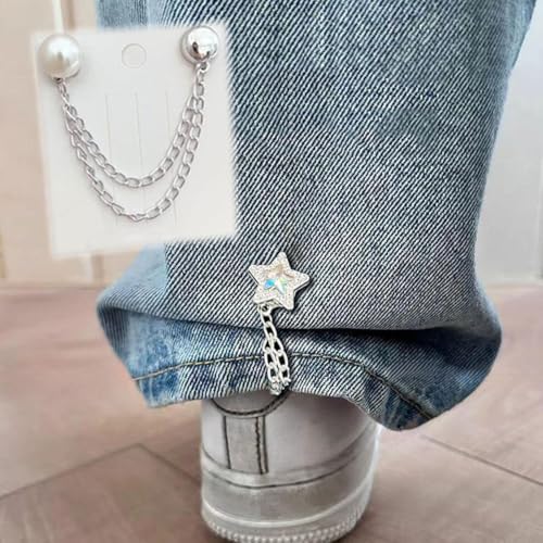 Magnet Clothing Pins, Strong Alloy Fastening, Adjustable Chain Design, Multi-Function Magnetic Clothing Clips,Pinless Brooch Chain Magnetic Buttons,for Hijab, Loose T-Shirt Hems, Sleeves, Pants Hems - color: style3, size: One size