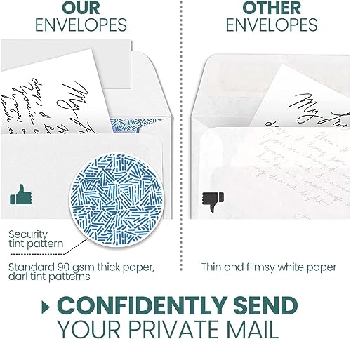 500 pack Custom Printed #9 Window Envelopes, Gummed Seal, for Quickbooks Invoices, Checks and Return Mail, Text and Logo Customization, Security Tinted White 24lb Paper, 3 7/8 x 8 7/8 Inches - size: #9 Envelopes | 500 Count