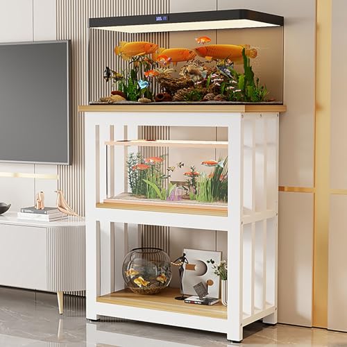 Fish Tank Stand,Adjustable Multi-Tier Fish Stand for 12-20" Aquariums, Steel Cabinet Shelf Rack, Reptile Storage Bracket, Home Organizer, Durable & Versatile Aquarium Stands - color: #a, size: 60x40x100cm/24x16x39in