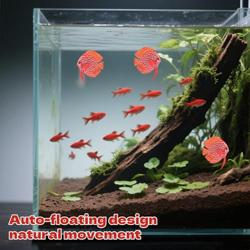 Aquarium Simulation Fish Lifelike Floating Fake Glow Fish Tank Ornament with Suction Cup Natural Decor Glow Effect for Decorating Aquariums