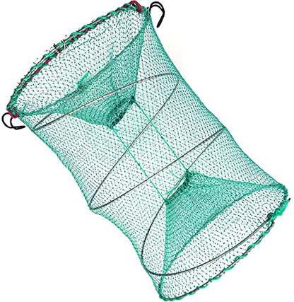 Foldable Fishing Trap for Bait Shrimp Crawfish Minnow Net Portable Accessories 11.8 x 11.8 x 15.7 (30cm x 40cm) 1/4 in Mesh Collapsible Fish Trap - color: 2Pcs