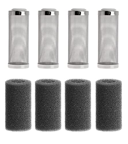 4Pcs 12mm Stainless Steel Aquarium Filter Inflow Inlet Basket Mesh Shrimp Guard for Aquarium Fish Tank Fish Shrimp with Sponge Aquarium Filter Protector Cover - size: 12mm/0.47”
