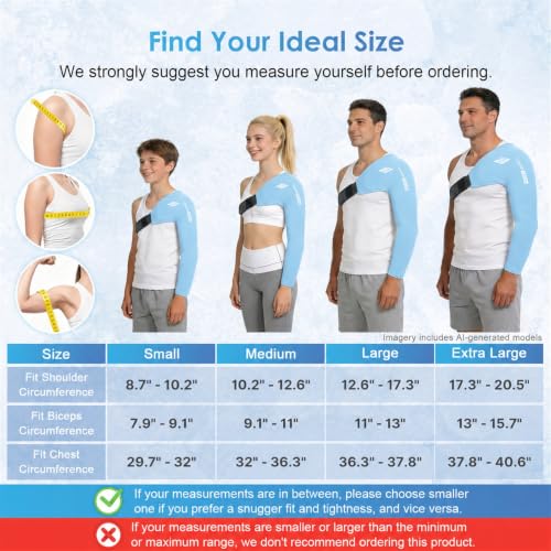 ComfiTECH Shoulder Arm Ice Pack Wrap for Pitcher & Recovery, Blue, XL | Flexible Gel Ice Pack for Shoulder & Elbow & Arm Cooling, Adjustable Arm Cold Sleeve for Throwing Recovery & Muscle Comfort - size: Extra Large, style: Blue