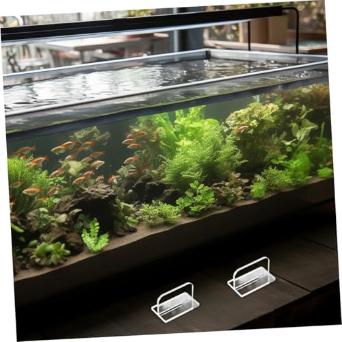 ULTECHNOVO 6pcs Self-Adhesive Acrylic Fish Tank Lid Grip Handles for Easy Aquarium Cover Accessory Fish Tank Parts for Convenient Use and Safe Support