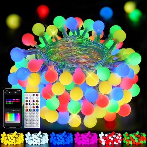 78FT 200LED Globe String Lights Indoor, Color Changing Classroom Lights - color: RGB (Red, Green, Blue), size: 1 Pack(200 LED)