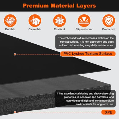 Generic Folding Gymnastics Mat 118.11x59.06x1.18inch Indoor Gymnastics Track Exercise Mat Non-Slip Surface for Home Yoga Pilates Martial Art