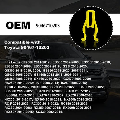 30pcs Plastic Nylon Speaker Cover Clip Switch Bezel Clip Compatible With Toyota Lexus 9046710203