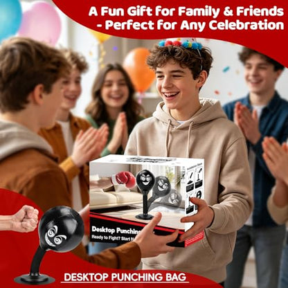 Desktop Punching Bag with Strong Suction Cup, Tabletop Stress Relief Boxing Ball for Office & Home, Portable Relaxation Tool, Fun Gift for Adults & Kids